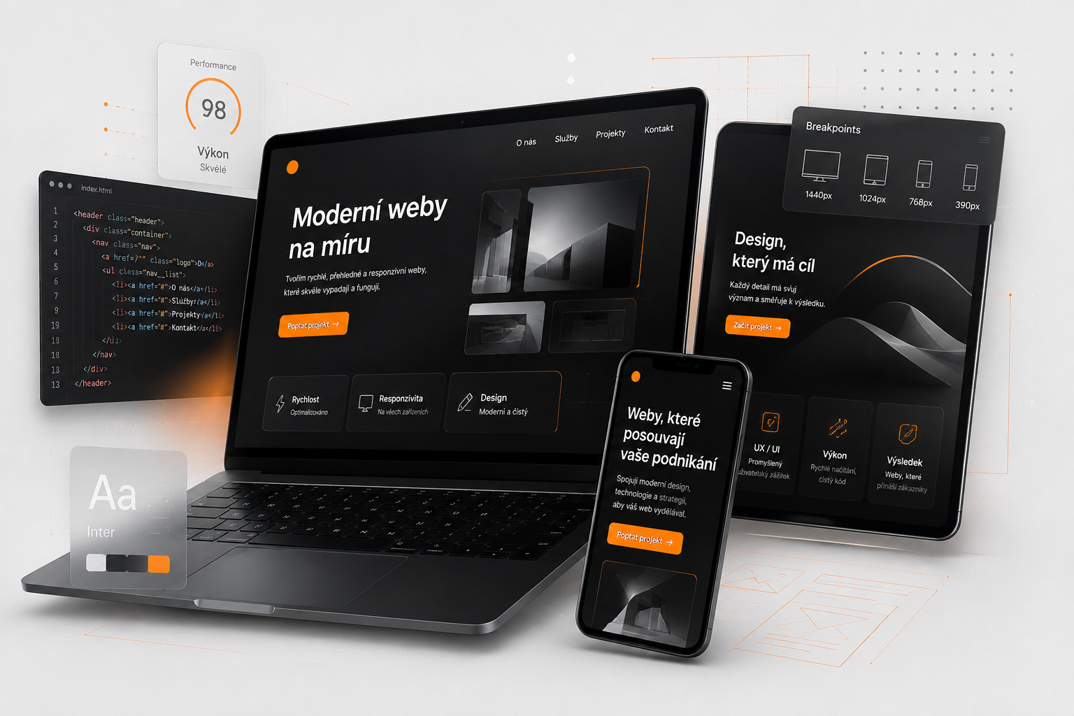 Realizace — responzivní web na všech zařízeních
